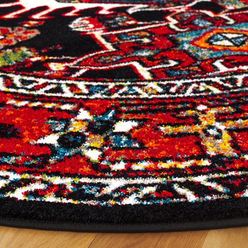 Vintage Hamadan Performance Oriental Rug, Round 6'7"