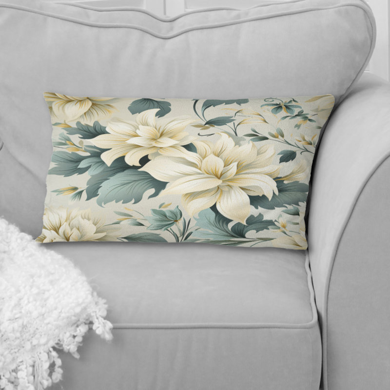 Motif contemporain motif victorien - coussin à imprimé floral
