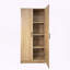 Armoire de rangement polyvalente en chêne Modex - Rangement vertical avec tablettes réglables-2062525223