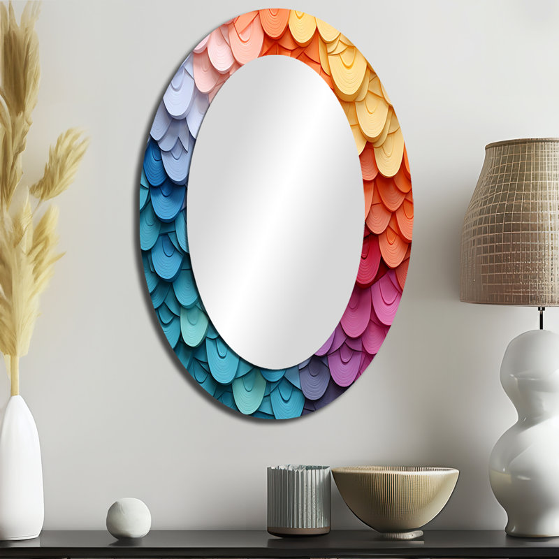Opt Opt Harmonious Spectrum II - Miroir mural multicolore, 36 po x 24 po
