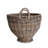 Round Woven Rattan Footed Basket Storage