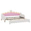 Extending Daybed With LED Lights, Modern Upholstered Daybed With Crown Headboard-1405108911