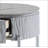 Gray High Gloss And Chrome Finish End Table