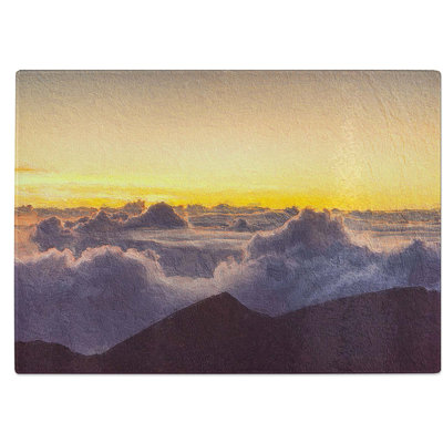 Tempered Glass Clouds over Hawaii Chopping Board