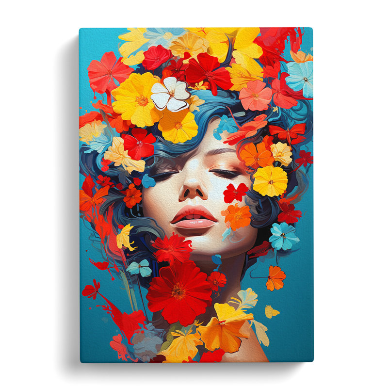 Floral Pop - Wrapped Canvas, 76cm H x 50cm W x 3cm D