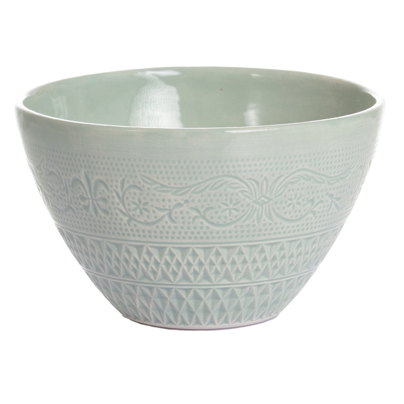 Vintage Inspired Ceramic Handmade Ceramic Cereal Bowl, Sage