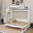 Full Size Murphy Bed With Sofa，USB & Light-1283138898-1283138899