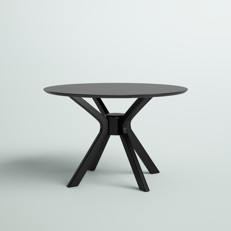 Pleasant Plains Round Dining Table, Black