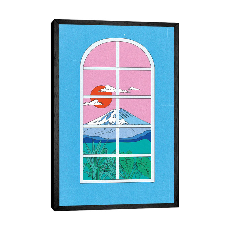Window by Cosmo - Print on Canvas, Black Framed Canvas, 66.04cm H x 20.32cm W x 3.81cm D