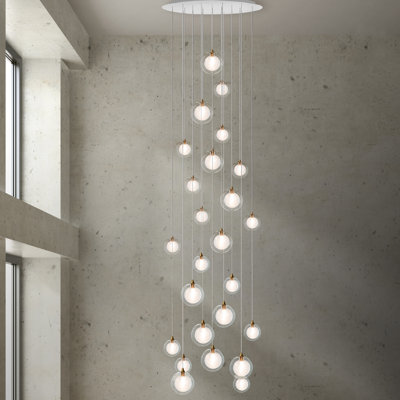 Luminaire suspendu sphérique 25 lumières Reflection Twigs