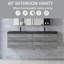 Meuble-lavabo double 60 po avec plateau en quartz Cutaio