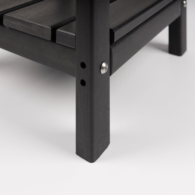 Deerfiled Rectangular Outdoor Side Table , 35.5cm cm W 45.5cm cm D, Black