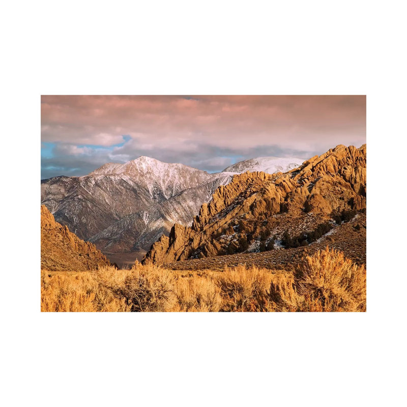 Usa, California. White Mountains Landscape. 1 Piece Wrapped Canvas Painting, 20.32cm H x 30.48cm W