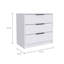 Commode rectangulaire blanche à 3 tiroirs