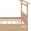 Lit en bois avec lit gigogne simple-402655806-466168140