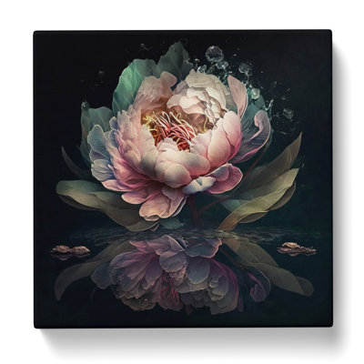 Peony Flower Double Exposure - No Frame Print