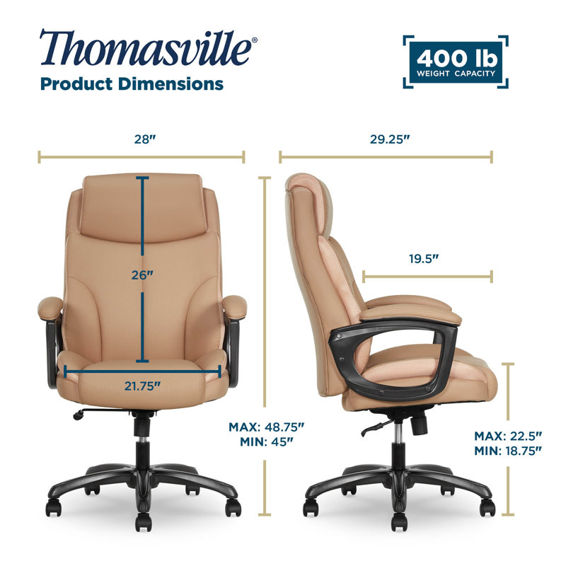 Fauteuil de bureau Adamstown® Danvers, Tanné
