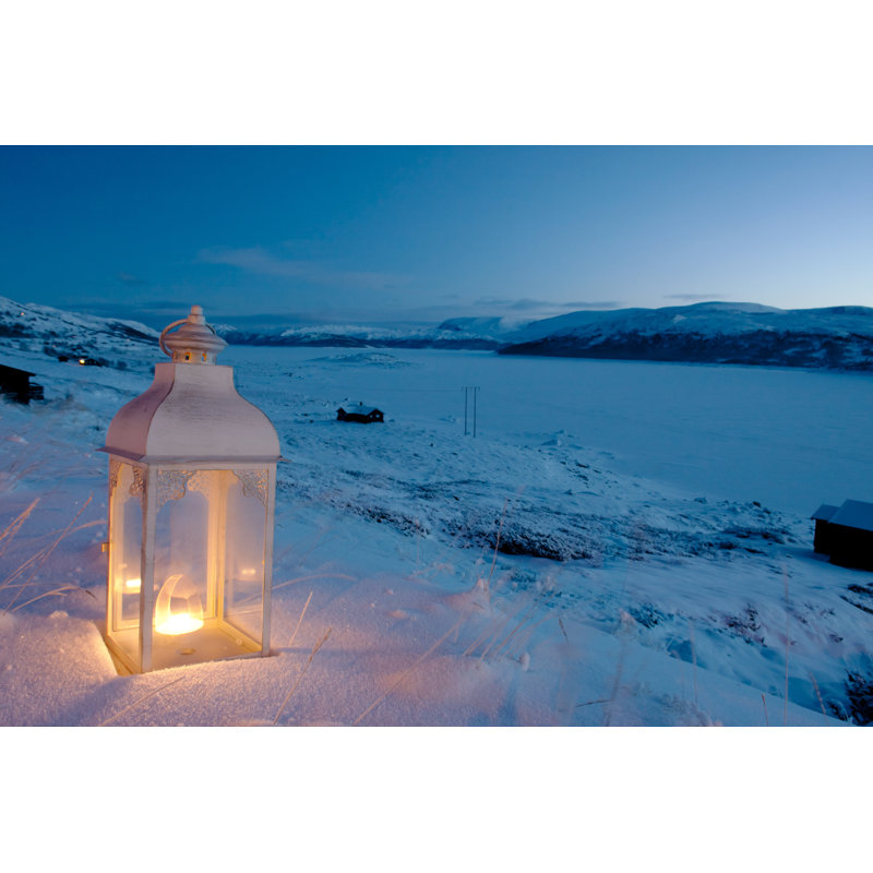 Burning Lantern - Wrapped Canvas Print, 30cm H x 46cm W x 3.8cm D