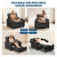 Canapé-lit convertible 4 en 1 avec canapé-lit, fauteuil inclinable avec massage par vibration-1609955389