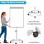 Tableau blanc magnétique autoportant 40 po x 28 po avec pince élastique et bloc de papier 25 feuilles, réglable en hauteur-120885067