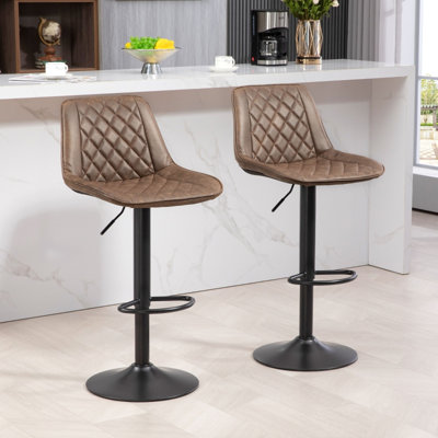 Swivel Counter Stool with Metal Frame