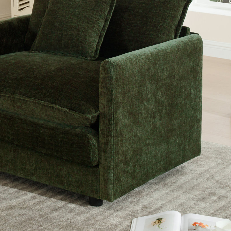Ensemble de canapés en chenille avec assise profonde pour salon