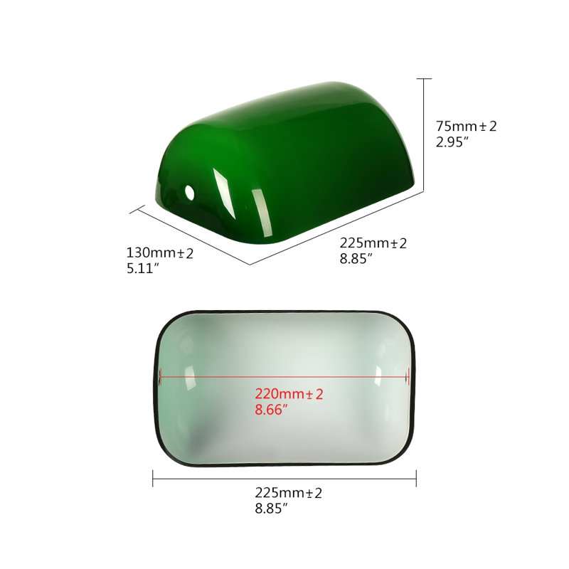 28cm H Glass in Green
