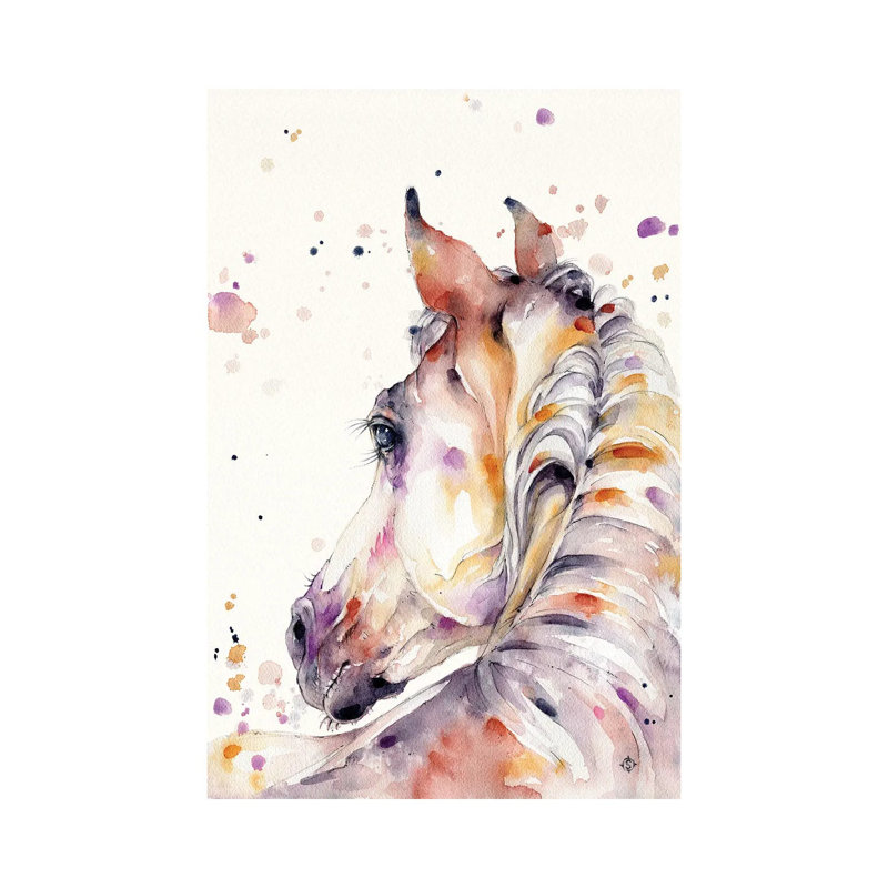 Strength & Softness (Horse) by Sillier Than Sally - Wrapped Canvas Painting, 101.6 cm H x 66.04 cm W