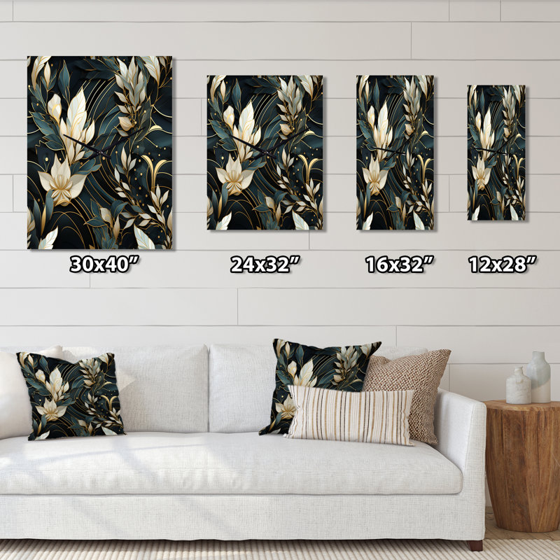 Horloge murale Art Deco Marble Glamour Bliss I, H 28 po x l 12 po x P 1 po