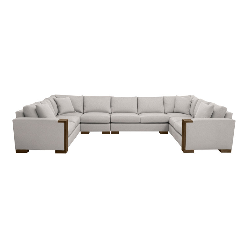 Michael Weiss 4-Piece Abingdon Sectional, Navada Granite, Havana