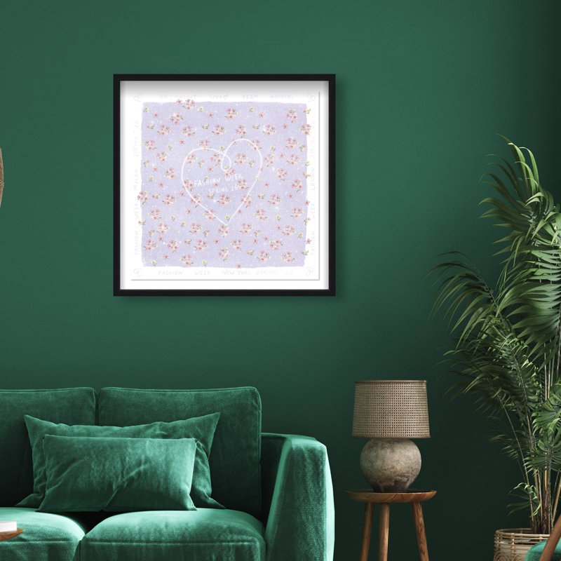 Lilac Spring Fashion Print by Oliver Gal, 31.5"H x 31.5"W, Black Shadowbox
