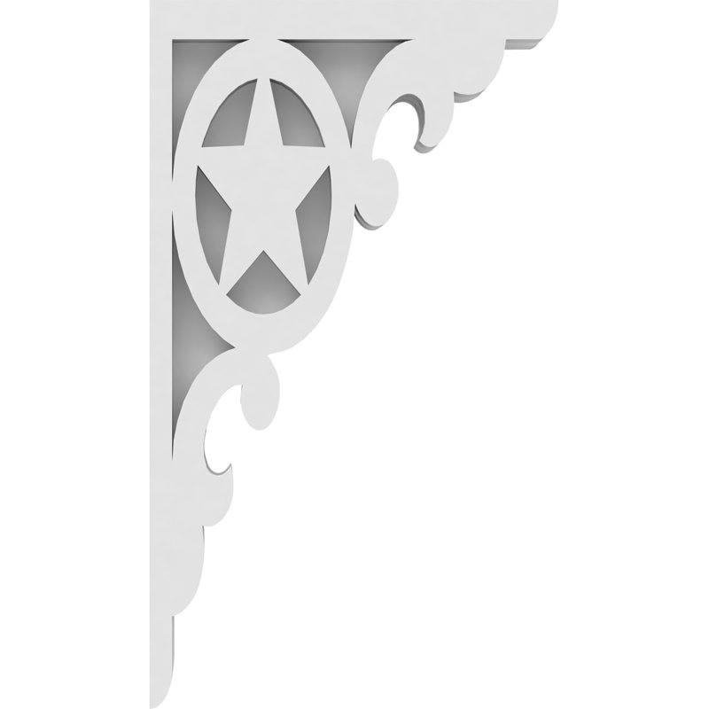 1 7/8"W X 7 1/2"D X 13"H Austin Architectural Grade PVC Corbel, 13" H x 7.5" W x 1.875" D