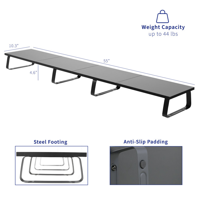 Les écrans de support Vivo Black Multi Support peuvent supporter jusqu'à 44 lb