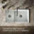 Iron Tones 33" L x 18.75" W Large/Medium Double-Bowl Kitchen Sink-6918509