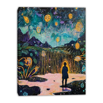 «Golden Lights at the Falls», art mural sur toile tendue