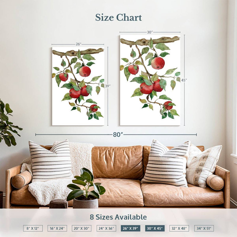 Yarlin Ripe Red Apples, 39" H x 26" W