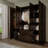 70.9" H 4-Door Freestanding Wardrobe Closet with Hanging Space, Shelves and Drawers for Bedroom Storage-1276882918