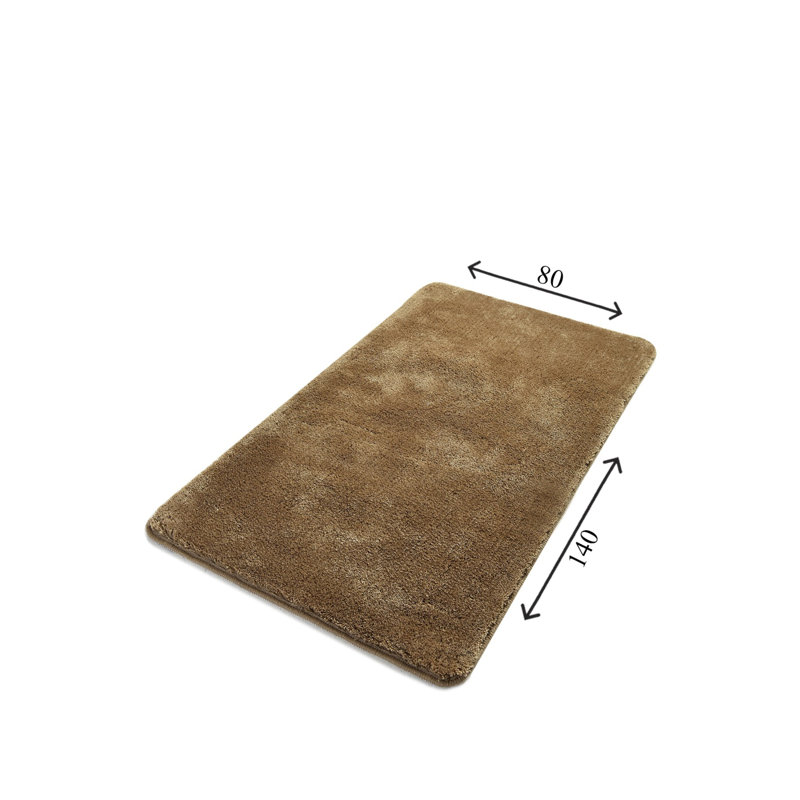 Tapis de bain luxueux en acrylique, couleur vison, 31,5 x 55,1 pouces | 100% acrylique antibactérien, hauteur des poils de 0,8 à 1,2 po | Dessous antidérapant, lavable à la machine à 86 ° F | Doux et élégant, parfait pour le confort de la salle de bain