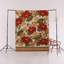 Beige-Red Themed Rose and Leaf Patterned Creative Modern Decorative Rug-408649667