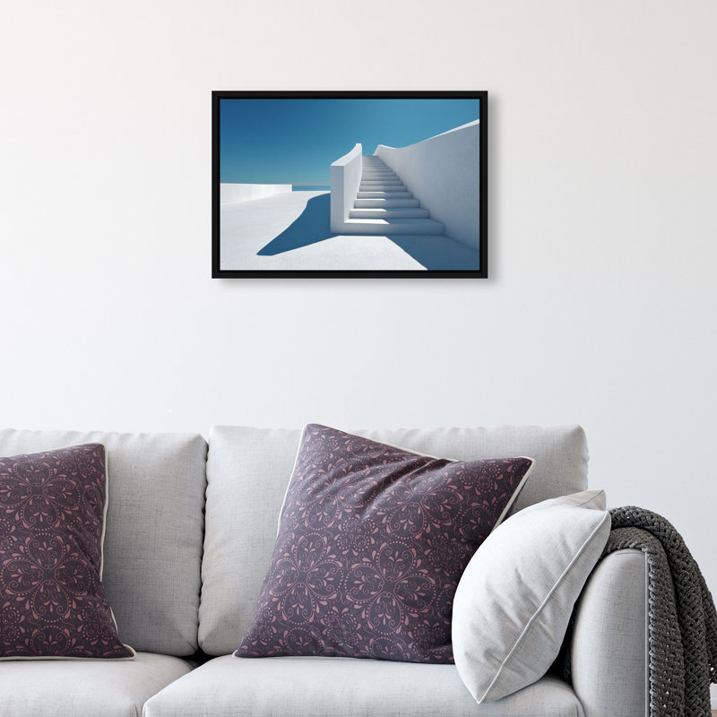 Concrete Skyline Print by Oliver Gal, 11"H x 16"W, Black Floater Frame