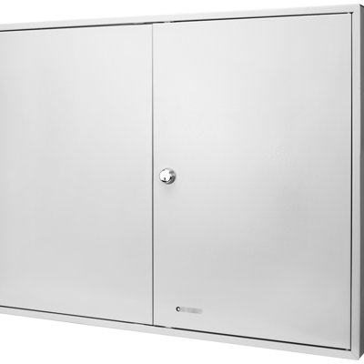 Armoire de rangement à clé sécurisée avec 480 clés et serrure - construit en acier avec 480 étiquettes blanches verrouillables organisées