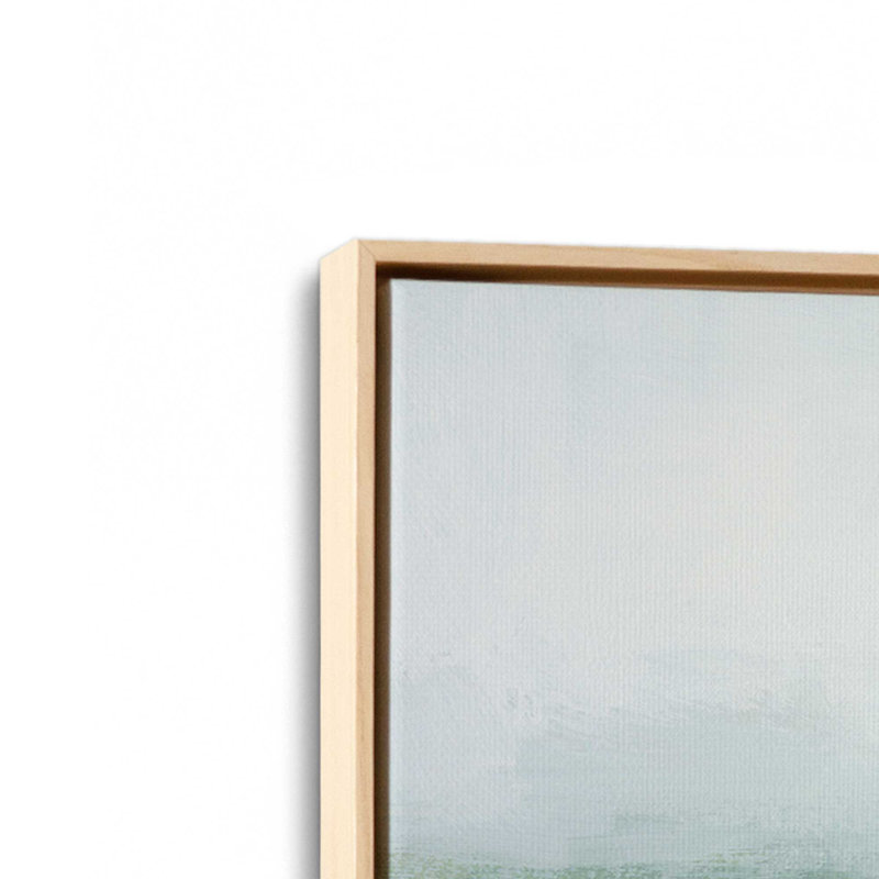 " Gentle Aqua Ocean I ", 32.75" H x 32.75" W, American Maple