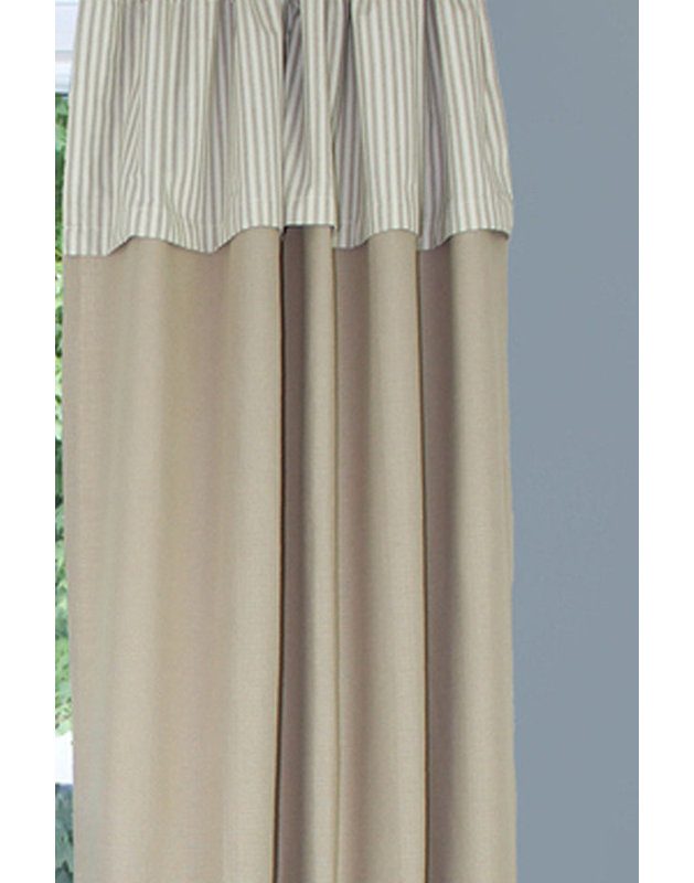 Paire de rideaux occultant en coton Abruscato, Brun clair / beige, 84 po x 86 po