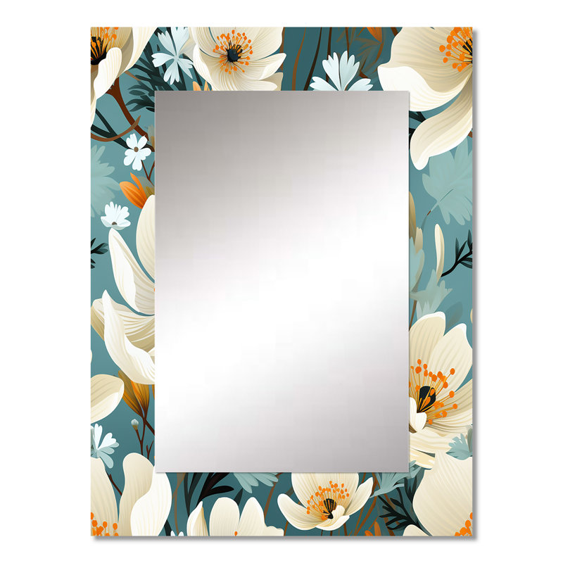 Motif floral Finchley Ivory Coastal Blossoms, 32 po x 24 po