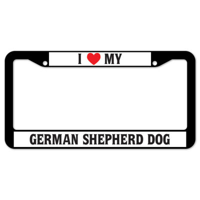I Love My German Shepherd Dog Plate Frame
