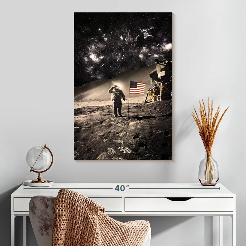 Lelar Moon Landing, H 30 po x l 20 po