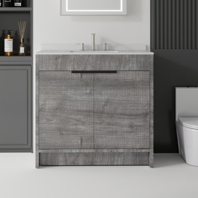 Free Standing Wall Mounted Single Double Single Vanity Bathroom Vanity With Marble Top