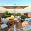 Parasol d'extérieur 10 x 6,5 pi avec auvent solaire, stabilité des couleurs jusqu'au niveau 4, pour patio rectangulaire près de la piscine 26 10 pi x 6,5 pi, inclinable, piscine et jardin-350816409
