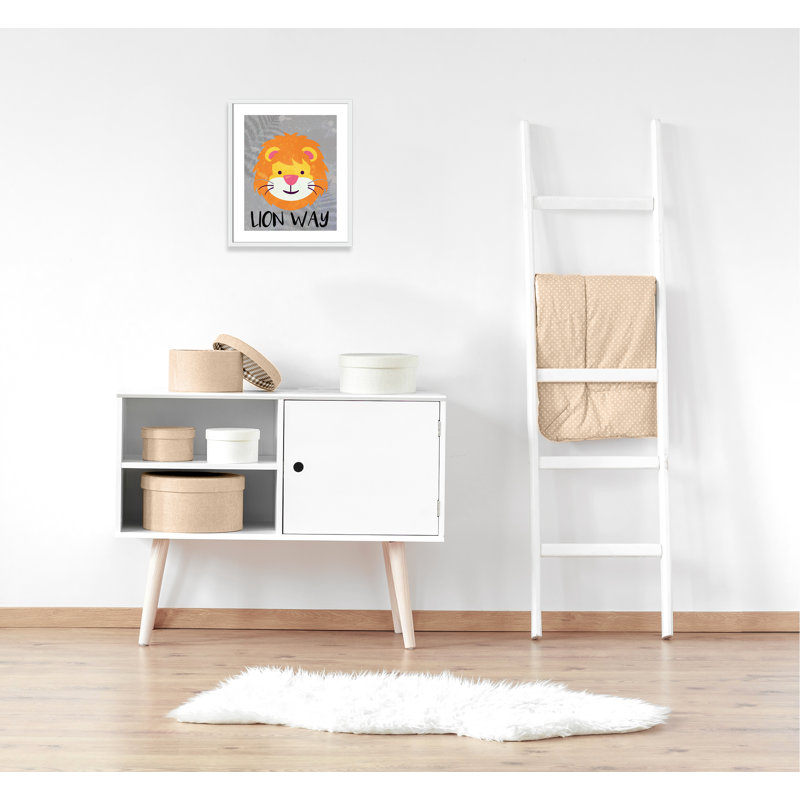 Impression sur papier Lion Way, H 24,5 po x l 20,5 po x P 1,18 po, Encadré de boîte blanc