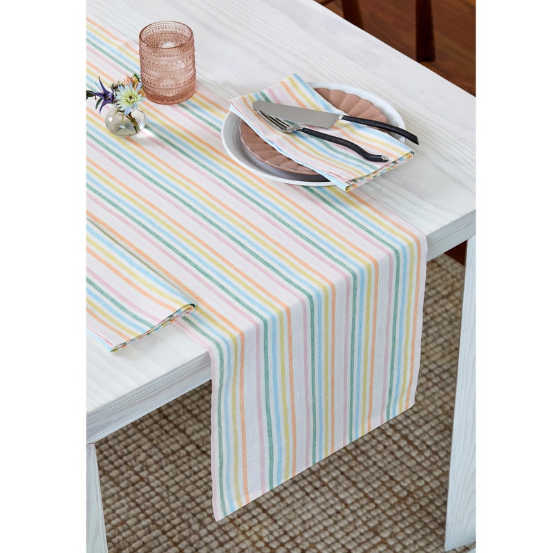 Julia - 100% Pure Linen Table Runner, 60" x 14"